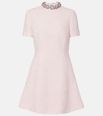 Valentino Embellished tweed minidress