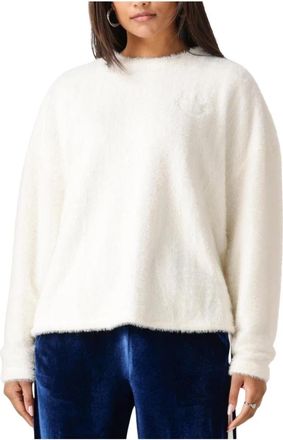 Refined Department Zachte Faux Fur Sweater Gael - Dames - Ronde hals truien - Wit - M - Truien & Vesten