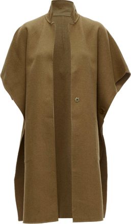 Tibi virgin wool angora cape sleeve high collar coat