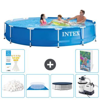 Intex Piscina Con Estructura Redonda - 366x76 Cm - 7-piezas S107