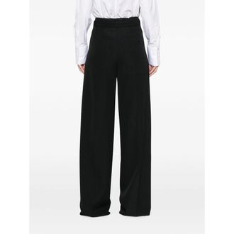 Seafarer Merino Wool Tailored Trousers - Black