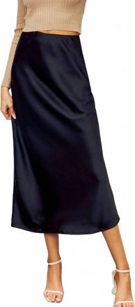 Dress Forum Satin Pull Up Maxi Skirt In Black