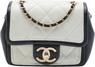 Chanel Pre-owned Vintage Mini Flap Crossbody - Dames - Vintage Mini Tas - Wit - ONE Size - Leer - Vintage
