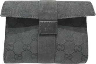 Gucci Pre-owned Canvas gucci-bags - Dames - Vintage Clutch - Zwart - ONE Size - Vintage