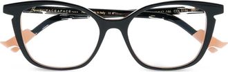 Face &agrave; Face round-frame glasses - women - Acetate - 53 - Black