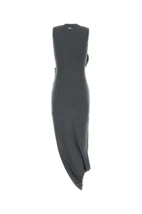 J.W.Anderson Womens Grey Jersey Dress Charcoalmelange Exterior: Lyocell Merino Wool Abiti
