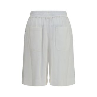 Brunello Cucinelli Womens White Cotton Bermuda Shorts