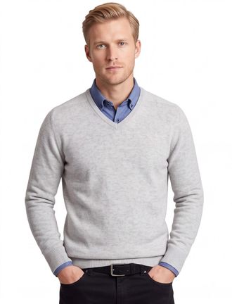 William Lockie trui William Lockie grijs wijde fit