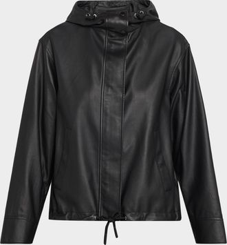 Yves Salomon Lambskin Leather Technical Jacket