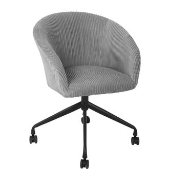 BIZZOTTO Bizzotto - Sedia da ufficio in velluto con ruote Parigi per scrivania elegante e moderna -Rosa