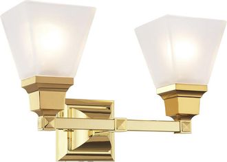 Livex Lighting Livex Mission 2-Light Polished Brass Bath-Light
