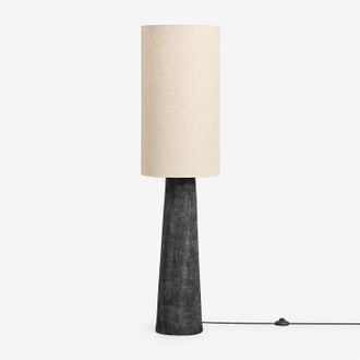 Sklum Lampada Da Terra In Lino E Fibra Di Vetro Loana Sklum