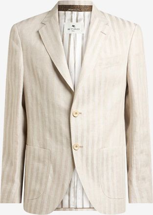 Etro Gestreifter Leinenblazer Roma Sport