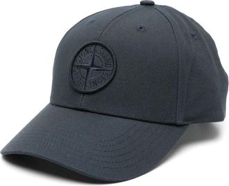 Stone Island Navy Blue Logo Baseball Hat