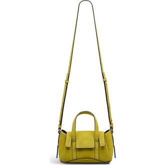 Radley London The Chancery - Suede Small Flapover Satchel Bag in Limoncello at Nordstrom