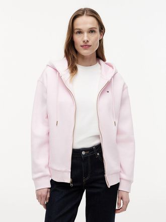 Tommy Hilfiger Womens Relaxed Fit Zip Hoodie - Pink - XXL
