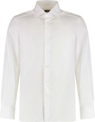 Ermenegildo Zegna Formal Shirts, male, White, Size: XL Formal Shirt