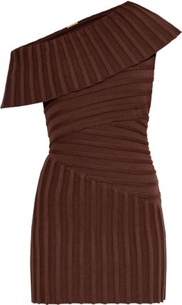 Cult Gaia Abito corto monospalla - Marrone