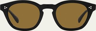 Oliver Peoples Boudreau L. A. Round Acetate & Plastic Sunglasses