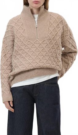 Closed Troyer Long Sleeve Sweater In Clay