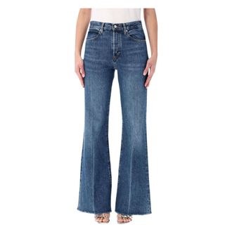 Frame Denim Flared Jeans, female, Blue, Size: W28 The Lax Jeans