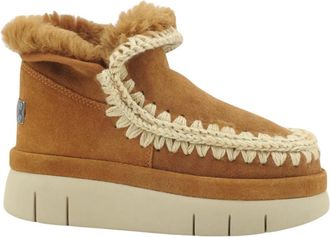 Mou Winterlaarzen - Dames - Winterlaarzen - Bruin - 38 EU - Leer - Schoenen