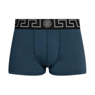 Versace Bottoms, male, Blue, Size: 3XL Greca Border Trunks