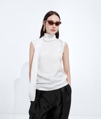 Bottega Veneta Silk Stretch Satin Top - Bottega Veneta