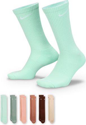 Nike Mens Everyday Plus Cushioned Training Crew Socks (6 Pairs) in Multicolor | SX6897-971