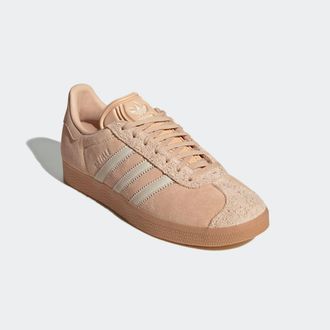 adidas Sneaker ADIDAS ORIGINALS GAZELLE, Damen, Gr. 38,5, weiss (halo blush, cream wei&szlig;, gum 3), Leder, Schuhe Sneaker