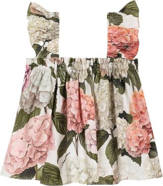 Dolce & Gabbana Floral Cotton Blouse - White