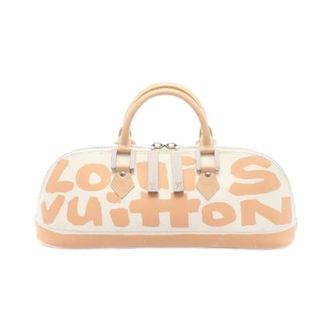 Louis Vuitton Pre-owned Alma Horizontal Monogram Graffiti Leren Handtas - Dames - Pre-owned - Beige - Maat: ONE Size Leer