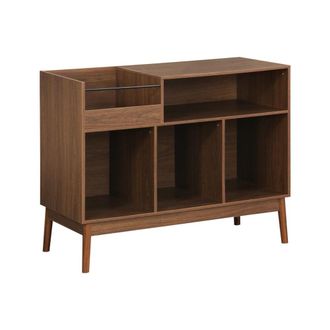Sweeek Mueble vintage de vinilo, decoraci&oacute;n de madera