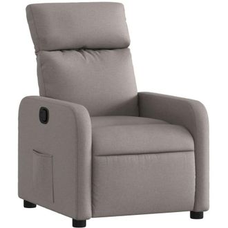 vidaXL Sill&oacute;n Reclinable De Tela Gris Taupe Vidaxl