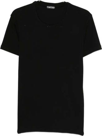 Tom Ford perforiertes T-Shirt mit Rundhalsausschnitt