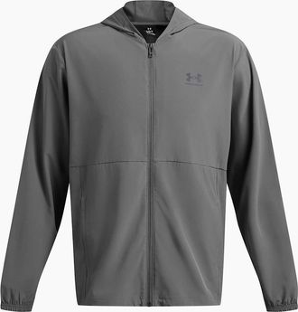 Under Armour Mens Mens Armour Ua Vibe Woven Windbreaker - Grey - Size: 40/Regular