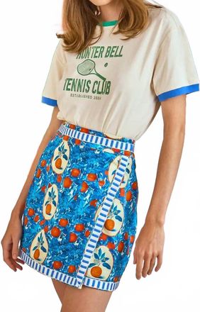 Hunter Bell Tennis Club Crewneck Tee In Whitecap/grey