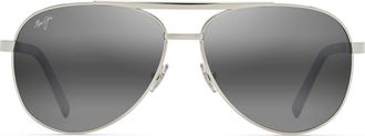 Maui Jim Seacliff 61mm Polarized Aviator Sunglasses in Silver/Grey Gradient at Nordstrom