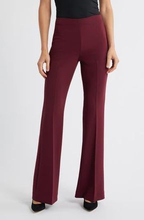 Theory Demitria - Admiral Crepe Flare Leg Pants in Grenache at Nordstrom Rack, Size 18