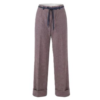 PANICALE Panicale - Wide-leg broek - Dames - Broeken - Bruin - Maat: S Leer