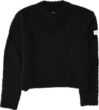 Maison Margiela Black Cropped Textured Knit Sweater