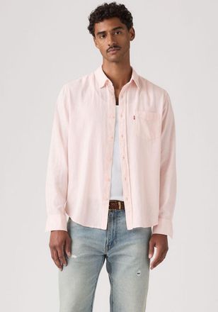 Levi's Jeanshemd LEVIS SUNSET 1 POCKET STANDARD, Damen, Gr. XL, N-Gr, crystal pink cotton linen, Web, Obermaterial: 43% Leinen, 34% Viskose, 23% Baumwolle, H