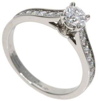 Cartier Platinum Platinum 950 Band Ring (Pre-Owned)