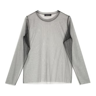 Fabiana Filippi Dames, Tops, Zwart, Maat: 2XS Polyamide