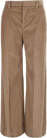 Brunello Cucinelli Brown Straight Flat Front Pant