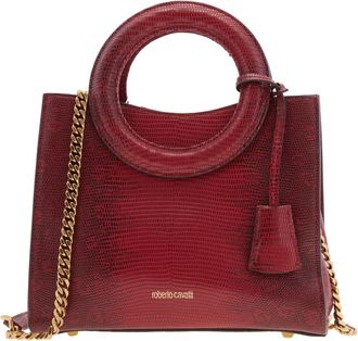 Roberto Cavalli Carmine Leather Top Handle Bag