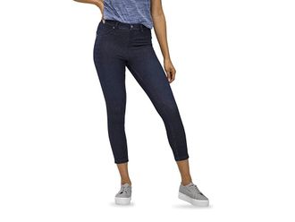 Hue Ultra Soft Denim Skimmer Womens Jeans Black Indigo Wash : SM (US Womens 4-6) 26.5, Cotton/Denim/Polyester