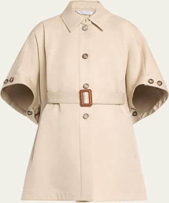 Max Mara Agape Cotton Belted Cape