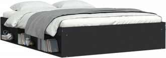 vidaXL Bed Frame without Mattress Black 140x200 cm Vidaxl