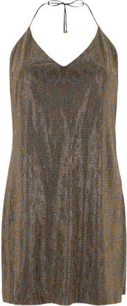 Roberto Cavalli Jurk met Strass-stenen - Dames - Feestkleedjes - Geel - L - Rayon - Kleedjes